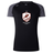 The West Potomac RFC Women's Elite Training Tee by WRS Canterbury is a black and gray short-sleeve workout top with a "West Potomac Rugby" logo, leaping animal, star, and 1963—ideal for rugby fans seeking lightweight performance.