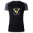 The Hornets Rugby Club 1977 Women's Elite Training Tee by WRS Canterbury is a black and gray short-sleeve shirt featuring a hornet logo, “Hornets Rugby Club” text, and “1977” on the front. Inspired by elite training designs, it offers lightweight comfort and moisture-wicking fabric for performance both on and off the field.
