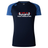The WRS Canterbury USA Para Powerlifting Women's Elite Training Tee is a lightweight, moisture-wicking navy and royal blue workout top featuring "USA Para Powerlifting" and a barbell graphic on the chest.
