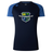 The Kingwood Rugby Women's Elite Training Tee by WRS Canterbury is a navy blue short-sleeve breathable workout top featuring the Kingwood Rugby crest.