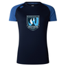 The Minneapolis Mayhem Rugby Women’s Elite Training Tee by WRS Canterbury is a navy blue lightweight training shirt featuring blue sleeves and the Minneapolis Mayhem Rugby logo on the front, designed for comfort and performance.