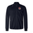 The Southern Pines Youth Rugby Elite Windstopper Jacket by EMB Canterbury is a black zip-up with a collar, featuring a small chest logo and zippered pockets.