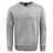 Embroidered Canterbury logo gray sweatshirt on a white background.