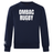 The OMBAC Rugby Club Crew Sweatshirt by WRS Canterbury is an ultra-soft navy blue garment featuring "OMBAC RUGBY Est 1966" printed in white on the chest and an embroidered CCC logo on the left sleeve, offering both style and comfort.