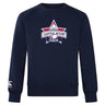 Canterbury's navy blue WRS Capital Selects Club Crew Sweatshirt showcases a 'Capital Rugby Union' logo on the front and an embroidered CCC logo on the sleeve for added style. This ultra-soft sweatshirt ensures comfort while showcasing your rugby spirit.