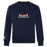 The USA Para Powerlifting Club Crew Sweatshirt by WRS Canterbury features “USA PARA POWERLIFTING” and a barbell graphic on navy blue, with a CCC logo on the sleeve in classic Canterbury style.