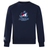 Ultra soft navy blue SUNY Maritime Men’s Rugby Club Crew Sweatshirt by Canterbury featuring a “Maritime Rugby” logo with an anchor and letter M on the chest.