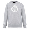Light grey Missoula All-Maggots Club Crew Sweatshirt by Canterbury featuring a white spiral shell graphic on the chest and a small white WRS Canterbury logo on the left sleeve. This ultra-soft sweatshirt combines comfort and style, making it perfect for everyday wear.