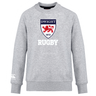Grey long-sleeve crew sweatshirt with "Dwight 1872 rugby" text and a red crest featuring a lion.
- Dwight Rugby Club Crew Sweatshirt by WRS Canterbury