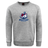 Grey SUNY Maritime Men’s Rugby Club Crew Sweatshirt by Canterbury featuring a navy and maroon anchor and “M” logo with “MARITIME RUGBY” printed below.