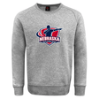 The Nebraska Rugby Referee Society Club Crew Sweatshirt by Canterbury features a referee silhouette and logo with red, white, and blue accents, plus an embroidered CCC logo for premium comfort from WRS Canterbury.