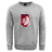 The Montgomery Bucks Griffins Club Crew Sweatshirt by WRS Canterbury in grey features an ultra-soft feel and an embroidered maroon and white lion crest with "MBRFC" on the front.