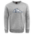 Gray University of New Hampshire Club Crew Sweatshirt by Canterbury featuring a graphic of a crouching wildcat above the text “UNH RUGBY.”