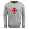 Introducing the SF CDME Rugby Club Crew Sweatshirt by WRS Canterbury—a gray, ultra-soft sweatshirt showcasing a bold red cross design on the front, with "COME RUGBY" printed just below it. Finished with an embroidered CCC logo, this piece combines classic rugby heritage style and ultimate comfort.