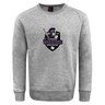 The Cypress Warriors Men's Rugby Club Crew Sweatshirt by WRS Canterbury features a 2024 Spartan helmet, sword, and shield logo on the front. Ultra-soft with an embroidered CCC logo for stylish comfort.