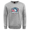 The SWFL Lady Hammerheads Club Crew Sweatshirt by WRS Canterbury features a stylized hammerhead shark logo on gray ultra-soft fabric, plus an embroidered CCC logo—combining comfort and style for rugby fans.