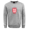 Ultra-soft grey Legion Academy Club Crew Sweatshirt by Canterbury featuring a red “LEGION SD ACADEMY” emblem on the chest.