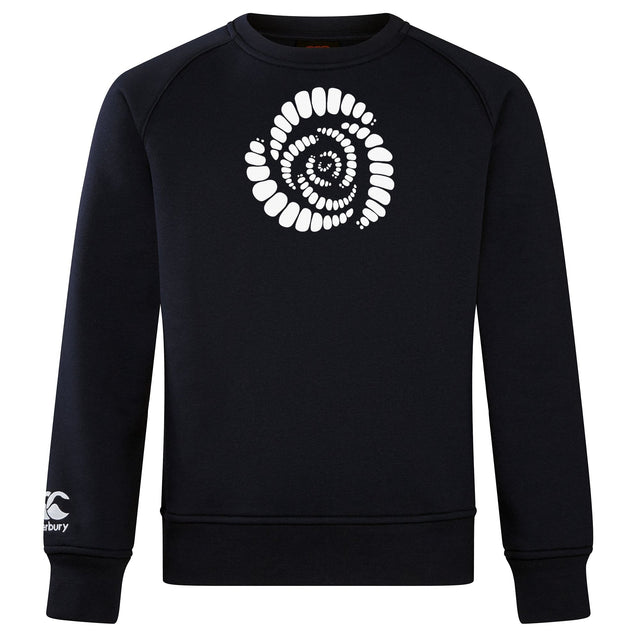 Ultra soft and comfortable, the Missoula All-Maggots Club Crew Sweatshirt by WRS Canterbury comes in black and features a white spiral graphic on the chest along with a small Canterbury logo embroidered on the left sleeve.