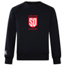 Navy blue Legion Academy Club Crew Sweatshirt by Canterbury featuring a red shield logo with “LEGION SD ACADEMY” on the chest and an embroidered CCC logo on the right cuff.