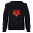 The Godzilla Rugby Football Club Club Crew Sweatshirt by Canterbury from WRS Canterbury is an ultra-soft black sweatshirt styled in the classic Canterbury Club Crew design, featuring a red and yellow Godzilla Rugby Football Club logo on the chest and an embroidered CCC logo on the left sleeve.