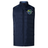 The Kingwood Rugby Elite Microlite Gilet by EMB Canterbury is a navy insulated vest with a zip front and multicolored embroidered crest on the chest, designed for lightweight warmth and versatile wear.