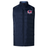 The EMB Canterbury Nebraska Rugby Referee Society Elite Microlite Gilet features a navy design, front zipper, left chest logo, and lightweight insulation for comfort and style on cooler days.
