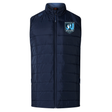 Minneapolis Mayhem Rugby Elite Microlite Gilet by EMB Canterbury in navy blue features a quilted, insulated design with a front zipper and the “Minnesota Mayhem Hockey” logo on the left chest. This lightweight padded gilet offers optimal comfort and is ideal for layering on cooler days.