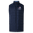 Navy blue SUNY Maritime Men’s Rugby Elite Microlite Gilet by Canterbury with a stand-up collar and a logo on the left chest.
