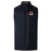 The Southern Pines Youth Rugby Elite Microlite Gilet by EMB Canterbury is a sleeveless dark navy piece with insulated baffles, featuring a high collar and a shield emblem with "S" and "P" on the upper left side for women.