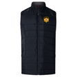 The University of Maryland Baltimore County Rugby Women's Elite Microlite Gilet by EMB Canterbury is a navy blue puffer vest featuring insulated baffles for warmth and a UMBC logo on the chest, offering both style and function for any fan.