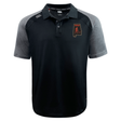 Aging Alabama Rugby Players Elite Polo by Canterbury featuring an Alabama state outline logo with a hockey player and the text “M&P.”.