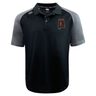 Aging Alabama Rugby Players Elite Polo by Canterbury featuring an Alabama state outline logo with a hockey player and the text “M&P.”.