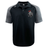 The Birmingham Iron Women's Football Elite Polo by EMB Canterbury features black and gray Vapodri fabric, a collar, branded logo on the left chest, and a small logo on the right shoulder.