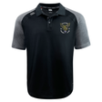 The Hornets Rugby Club 1977 Elite Polo by Canterbury is a black and gray short-sleeve shirt featuring the “Hornets Rugby Club” logo and a hornet graphic on the left chest, along with a white EMB Canterbury logo on the right shoulder. Made from lightweight, durable Vapodri fabric, this polo delivers exceptional comfort and breathability both on and off the field.