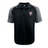 The Superior Rugby Club Elite Polo by EMB Canterbury is a black and grey short-sleeve rugby shirt with moisture-wicking Vapodri fabric, "Superior Rugby" logo on the left chest, and Canterbury logo on the right shoulder.