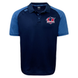 The Nebraska Rugby Referee Society Elite Polo by EMB Canterbury, made from Vapodri fabric for comfort, features a "Nebraska" logo on the chest and a Canterbury logo on the shoulder.