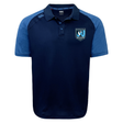 The Minneapolis Mayhem Rugby Elite Polo by EMB Canterbury features a navy blue and light blue design with short sleeves, showcasing the “Minneapolis Mayhem” logo on the chest and the “Canterbury” logo on the shoulder. Made from lightweight Vapodri fabric, this polo delivers exceptional comfort both on and off the field.