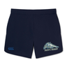 Navy blue University of New Hampshire Elite Woven Short by Canterbury gym shorts featuring a wildcat logo and the text “MEN’S RUGBY” on the right leg.