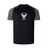 The Superior Rugby Club Elite Training Tee by WRS Canterbury is a black short-sleeve Vapodri shirt with dark grey sleeves and a winged "S" logo on the chest—lightweight, durable, and perfect for training.