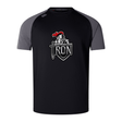 The Birmingham Iron Women's Football Elite Training Tee by WRS Canterbury features a black and grey design, a team logo with knight's helmet, sword, and red accents on front, and is made from lightweight Vapodri fabric for top performance.