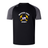 Mother Lode Elite Training Tee by Canterbury in black with grey raglan sleeves, featuring a graphic of crossed pickaxes, a rugby ball, and the text “MOTHER LODE RUGBY.”