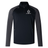 The Highlanders Rugby NC Elite 1/4 Zip Top by EMB Canterbury is a black and gray long-sleeve training pullover featuring a "Highlander Rugby" logo on the left chest, crafted from lower impact materials.