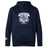 The Milwaukee Barbarians Rugby Club Lightweight Hoodie by WRS Canterbury features a crest logo on the chest and a small Canterbury logo on the left sleeve. Navy blue, custom made, lightweight, and perfect for fans.