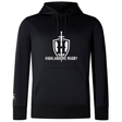 The Highlanders Rugby NC Club Lightweight Hoodie by WRS Canterbury is a black, lightweight hoodie that features a kangaroo pocket and the "Highlanders Rugby" logo and text in white on the chest.