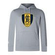 The Gotham Knights Club Lightweight Hoodie by Canterbury from WRS Canterbury is a stylish and functional option, featuring a gray hooded sweatshirt with the GKRFC NYC logo, which displays a dragon on a shield background. Equipped with a convenient kangaroo pocket, it perfectly balances style and utility.