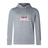 The USA Para Powerlifting Club Lightweight Hoodie by WRS Canterbury features a light gray design, front pocket, red and white "USA Para Powerlifting" logo with barbell graphic, and offers signature Canterbury comfort and durability.