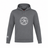 The Saint Anselm College Club Rugby Club Lightweight Hoodie by WRS Canterbury features a gray design, front kangaroo pocket, drawstrings, and a white circular "Saint Anselm Men's Club Rugby" logo on the chest. Stylish and comfortable custom clubwear.