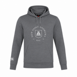 The New Saint Andrews College Club Lightweight Hoodie by Canterbury is a grey lightweight hoodie with a front pocket, showcasing “New Saint Andrews RFC 1994” and the Canterbury Club logo printed in white on the front. This custom-made hooded sweatshirt from WRS Canterbury delivers both comfort and style.