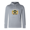 The WRS Canterbury Old Man Rivah Rugby Club Lightweight Hoodie is a light gray top with a lion crest, gold accents, and "OLD MAN RIVAL" and "VOIR QUAM CONDUC" text, inspired by classic Canterbury Club style.
