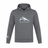 Lightweight gray University of New Hampshire Club Lightweight Hoodie by Canterbury featuring a wildcat mascot logo and “MEN’S RUGBY” text on the chest.